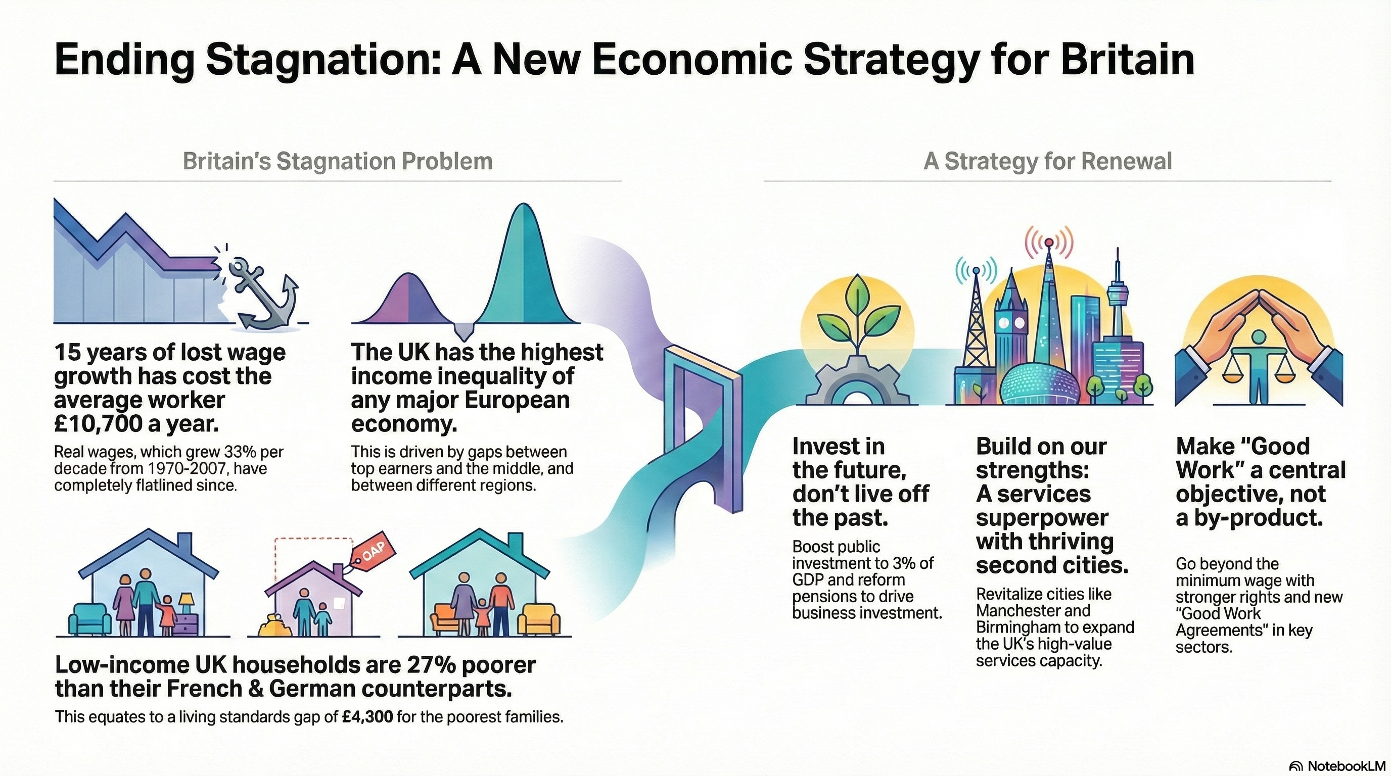 Britain's Lost Wages: The Stagnation Story - Infographic